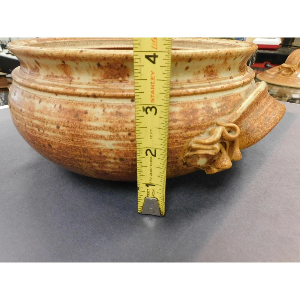 Handmade Stoneware Casserole Wheel Thrown Studio Pottery JC430